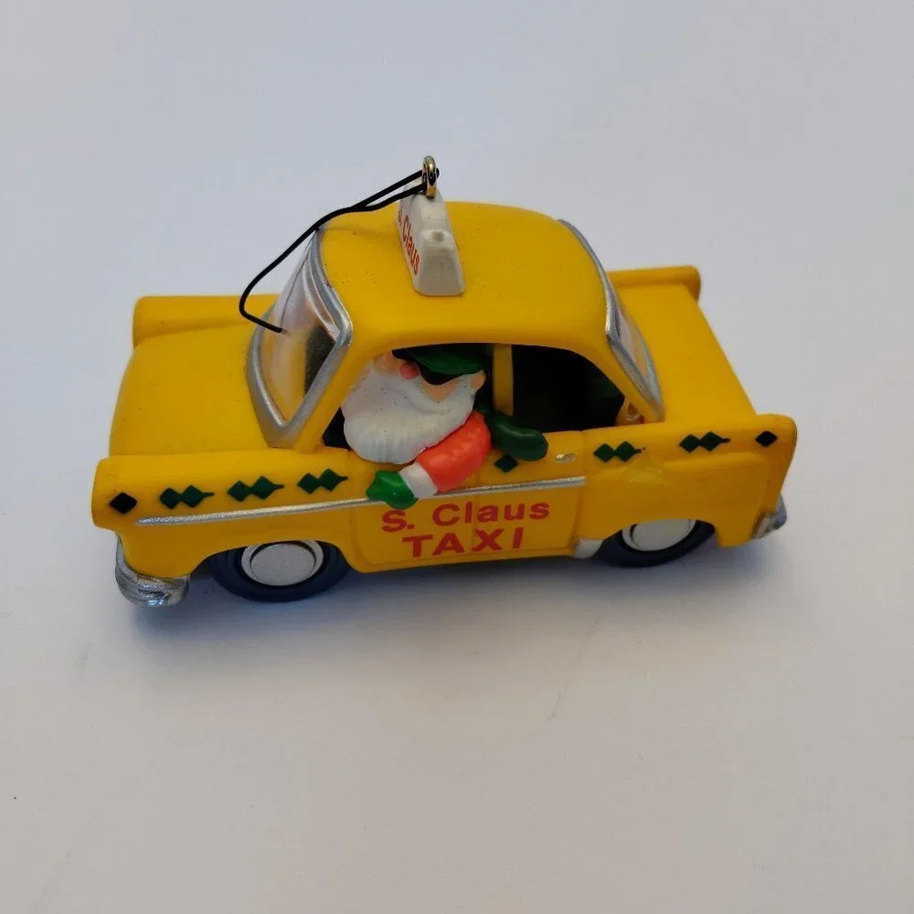 1990 Hallmark Keepsake S. Claus Taxi Ornament